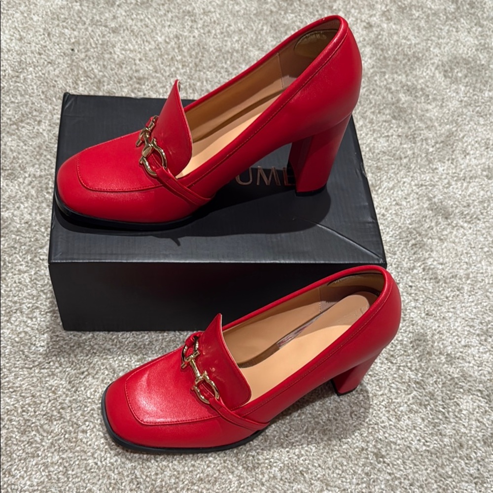 Elegant Red Women's Loafers